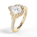 Joyce Pear Cut Lab Grown Diamond 18Kt Yellow Gold Engagement Ring - View 3
