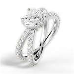 Lauren Heart Cut Lab Grown Diamond 14Kt White Gold Engagement Ring - View 3