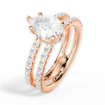 Christie Pear Cut Lab Grown Diamond 18Kt Rose Gold Engagement Ring - View 3