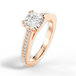 Denise Asscher Cut Lab Grown Diamond 18Kt Rose Gold Engagement Ring - View 2