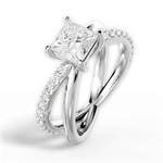 Jennifer Princess Cut Lab Grown Diamond Platinum Engagement Ring - View 2