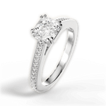 Denise Asscher Cut Lab Grown Diamond 18Kt White Gold Engagement Ring - View 3