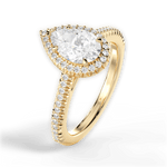Jenny Pear Cut Lab Grown Diamond 18Kt Yellow Gold Engagement Ring - View 3