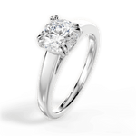 Anna Round Cut Lab Grown Diamond Platinum Engagement Ring - View 4