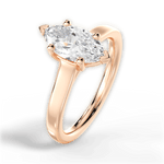 Ariana Marquise Cut Lab Grown Diamond 18Kt Rose Gold Engagement Ring - View 2