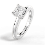 Brianna Princess Cut Lab Grown Diamond 14Kt White Gold Engagement Ring - View 3