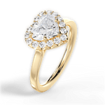 Fiona Heart Cut Lab Grown Diamond 18Kt Yellow Gold Engagement Ring - View 4
