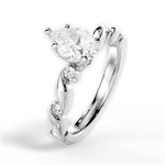 Emma Pear Cut Lab Grown Diamond 14Kt White Gold Engagement Ring - View 3