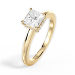 Brianna Princess Cut Lab Grown Diamond 18Kt Yellow Gold Engagement Ring - View 4