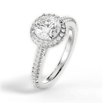 Jenny Round Cut Lab Grown Diamond Platinum Engagement Ring - View 4