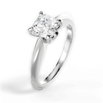 Amanda Asscher Cut Lab Grown Diamond 18Kt White Gold Engagement Ring - View 4