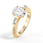 Emily Oval Cut Lab Grown Diamond 18Kt Yellow Gold Engagement Ring - View 2