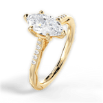 Christina Marquise Cut Lab Grown Diamond 18Kt Yellow Gold Engagement Ring - View 2