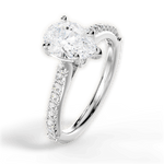 Frances Pear Cut Lab Grown Diamond 18Kt White Gold Engagement Ring - View 4