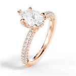 Lisa Pear Cut Lab Grown Diamond 18Kt Rose Gold Engagement Ring - View 4