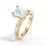 Elaine Radiant Cut Lab Grown Diamond 18Kt Yellow Gold Engagement Ring - View 4