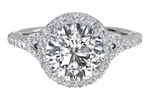 Judy Round Cut Lab Grown Diamond 14Kt White Gold Engagement Ring