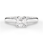 Carrie Asscher Cut Lab Grown Diamond 18Kt White Gold Engagement Ring
