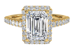 Kathleen Emerald Cut Lab Grown Diamond 18Kt Yellow Gold Engagement Ring