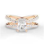 Lauren Radiant Cut Lab Grown Diamond 18Kt Rose Gold Engagement Ring