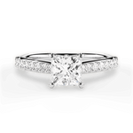 Elizabeth Princess Cut Lab Grown Diamond 18Kt White Gold Engagement Ring