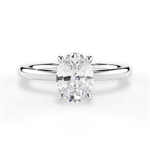 Angela Oval Cut Lab Grown Diamond 14Kt White Gold Engagement Ring