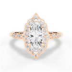Julie Marquise Cut Lab Grown Diamond 18Kt Rose Gold Engagement Ring