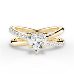 Jennifer Heart Cut Lab Grown Diamond 18Kt Yellow Gold Engagement Ring