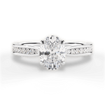 Katelyn Oval Cut Lab Grown Diamond 18Kt White Gold Engagement Ring