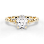 Geraldine Oval Cut Lab Grown Diamond 18Kt Yellow Gold Engagement Ring