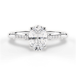 Christina Oval Cut Lab Grown Diamond Platinum Engagement Ring