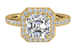 Karen Asscher Cut Lab Grown Diamond 18Kt Yellow Gold Engagement Ring