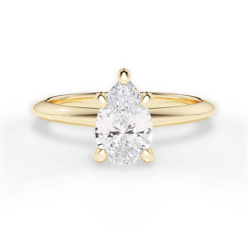 Casey Pear Cut Lab Grown Diamond 18Kt Yellow Gold Engagement Ring