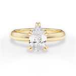 Claudia Pear Cut Lab Grown Diamond 18Kt Yellow Gold Engagement Ring