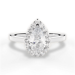 Fiona Pear Cut Lab Grown Diamond Platinum Engagement Ring