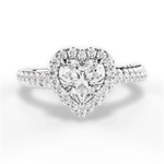 Kim Heart Cut Lab Grown Diamond 14Kt White Gold Engagement Ring