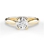 Gillian Round Cut Lab Grown Diamond 18Kt Yellow Gold Engagement Ring