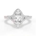 Judy Marquise Cut Lab Grown Diamond Platinum Engagement Ring