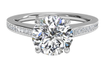 Judith Round Cut Lab Grown Diamond 18Kt White Gold Engagement Ring