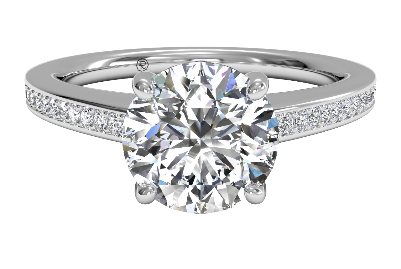 Judith Round Cut Lab Grown Diamond 18Kt White Gold Engagement Ring