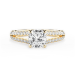 Kendra Cushion Cut Lab Grown Diamond 18Kt Yellow Gold Engagement Ring