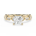 Edith Princess Cut Lab Grown Diamond 18Kt Yellow Gold Engagement Ring