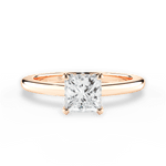 Brianna Princess Cut Lab Grown Diamond 18Kt Rose Gold Engagement Ring