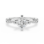 Catherine Princess Cut Lab Grown Diamond Platinum Engagement Ring