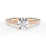 Caroline Round Cut Lab Grown Diamond 18Kt Rose Gold Engagement Ring