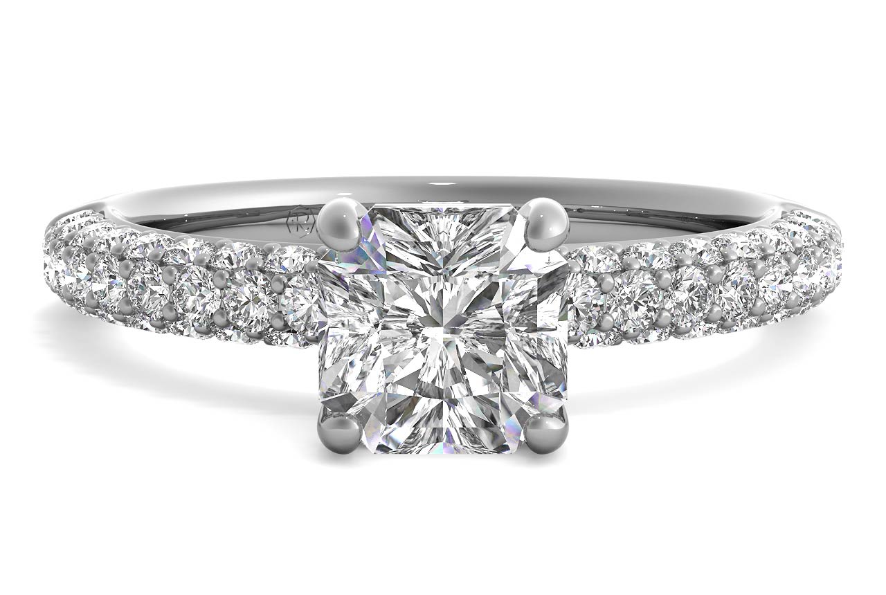 Kylie Radiant Cut Lab Grown Diamond 18Kt White Gold Engagement Ring