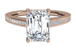 Judith Emerald Cut Lab Grown Diamond 18Kt Rose Gold Engagement Ring