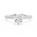 Janice Heart Cut Lab Grown Diamond Platinum Engagement Ring