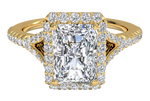 Judy Radiant Cut Lab Grown Diamond 18Kt Yellow Gold Engagement Ring