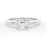 Bridget Asscher Cut Lab Grown Diamond 14Kt White Gold Engagement Ring